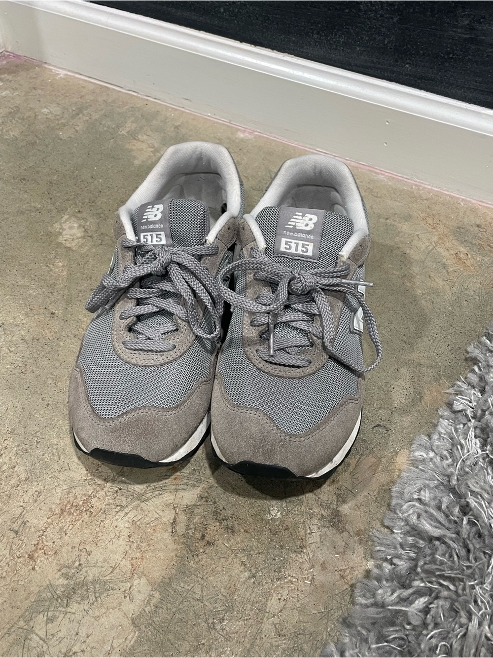New Balance 515 Grey Mesh & Suede Sneakers